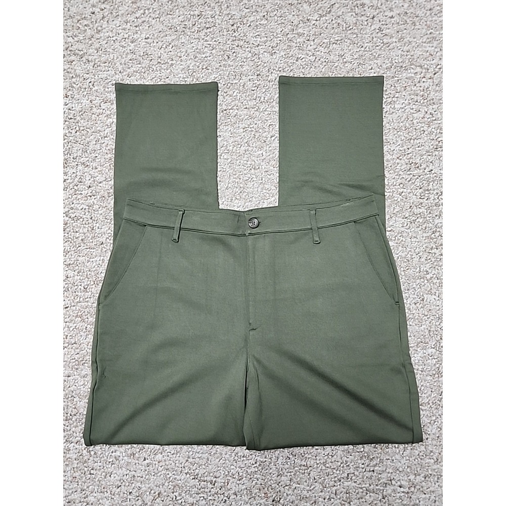 True Classic 38 Men's Khaki Slim‎ Comfort Knit Chino Pant Military Green 36x34